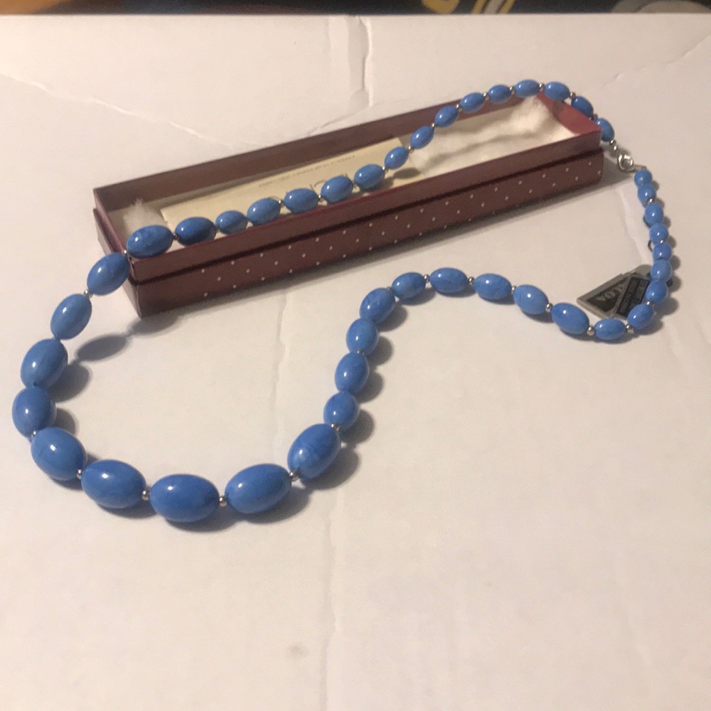 Vintage blue and silver necklace